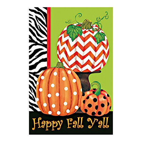 Double Sided Decorative Custom Flag Happy Fall Yall-novelty Pumpkin Fade And Mildew Resistant Waterproof Garden