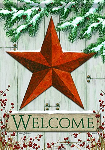 Carson Home Accents Winter Barn Star Trends Classic Large Flag
