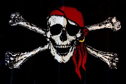 Ssk Pirate Outdoor Flag - Large 3 X 5 Weather-resistant Polyester