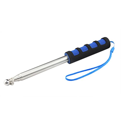 Juanshop New 2 M Portable Extendable Pole Handheld Flag Pole Telescopic Ferula Pointer blue