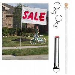 Portable Flag Pole Kit with Lawn Socket 5 ft x 1 in
