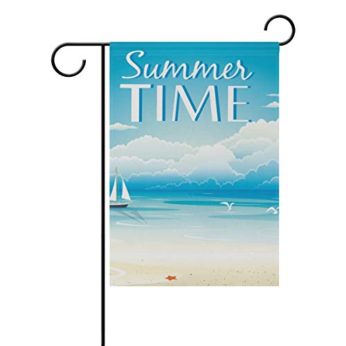 EVERUI Seasonal Personalized Summer Garden Flags Decorative Outdoor Flags for Yard and Wedding Printed on Both Sides 12 x 18