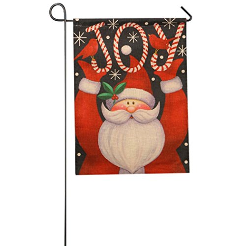 AMATM Merry Christmas Fall Garden Flag Indoor Outdoor Home Decor Winter Xmas Snowman Tree Santa Claus Snowflake Flag A