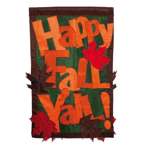 Evergreen 161309 Happy Fall Yall 2-sided Garden Flag 8 X 125 Inches