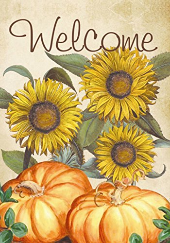 Welcome Sunflowers Fall Garden Flag Pumpkins Autumn 125 x 18 Briarwood Lane