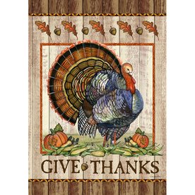 Give Thanks Large Porch Flag 28 X 40 Inches