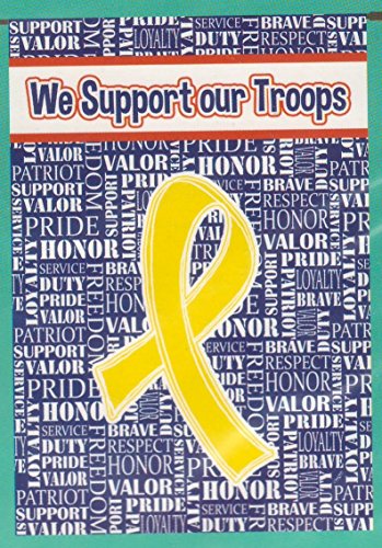 We Support Our Troops Large Porch Flag
