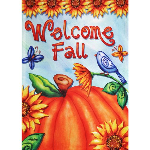 Large 28 Inch X 40 Inch Welcome Fall Porch Flag
