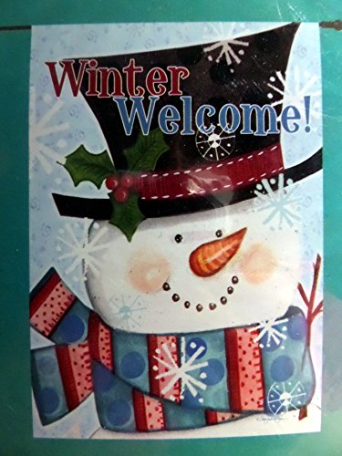 Swonman  Winter Welcome  Large Porch Flag 28 X 40