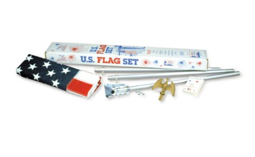 US 3x5 foot E-poly porch flag kit - economy grade hardware