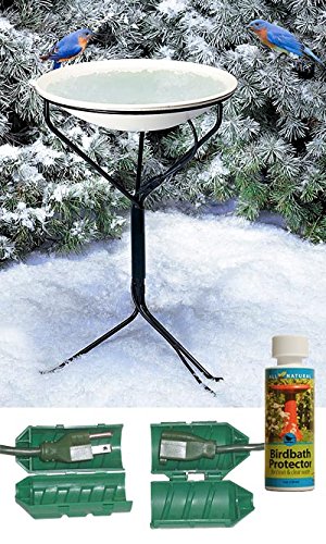 Api 970 Heated Bird Bath W Metal Stand Cord Connectoramp Cleaner