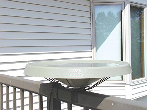 Birds Choice Bay Wave White Deck-Mount Heated Bird Bath