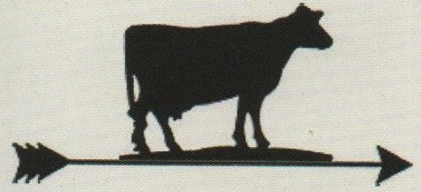 Amish Made Silhoutte Cow Weathervane
