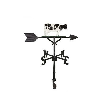 Montague Metal Products 32-Inch Weathervane with Color Cow Ornament