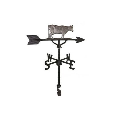 Montague Metal Products 32-Inch Weathervane with Swedish Iron Cow Ornament