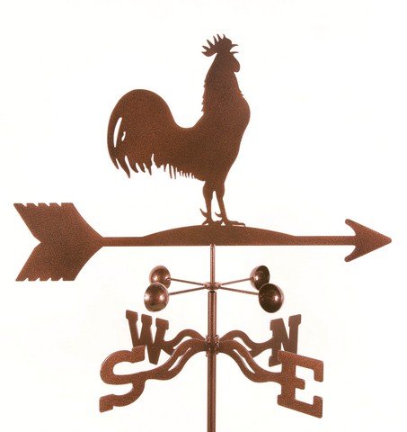 EZ Vane EZ1110-PT Rooster Bird Weathervane with Post Mount