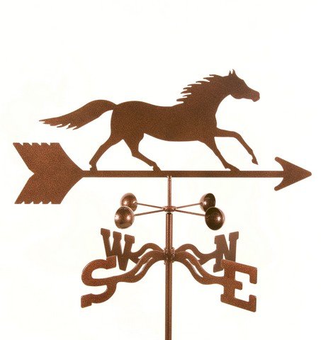 EZ Vane EZ1505-4S Running Horse Weathervane with Four Sided Mount