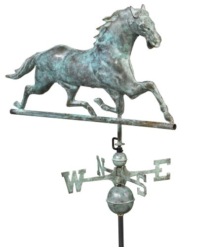 Good Directions 580v1 Large Horse Weathervane Blue Verde Copper