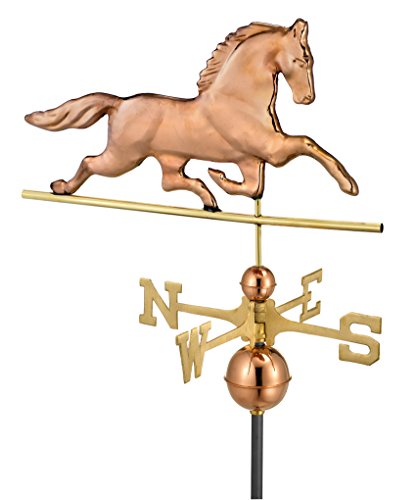 Good Directions 623P Large Patchen Horse Weathervane Polished Copper