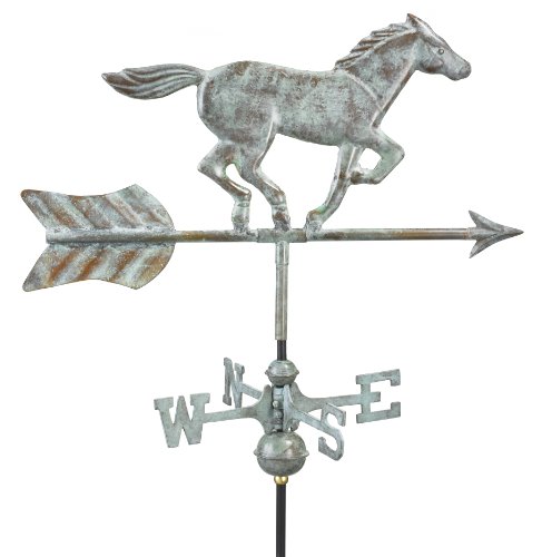 Good Directions 801v1r Horse With Arrow Cottage Weathervane Blue Verde Copper With Roof Mount