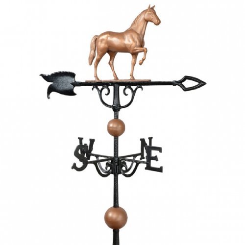 Horse 30&quot Full-bodied Weathervane - Copper
