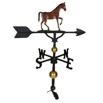 Montague Metal Products 32-inch Deluxe Weathervane With Color Gaited Horse Ornament