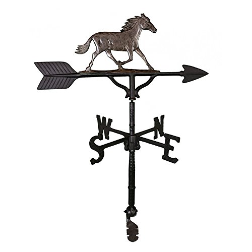 Montague Metal Products 32-inch Weathervane With Swedish Iron Horse Ornament