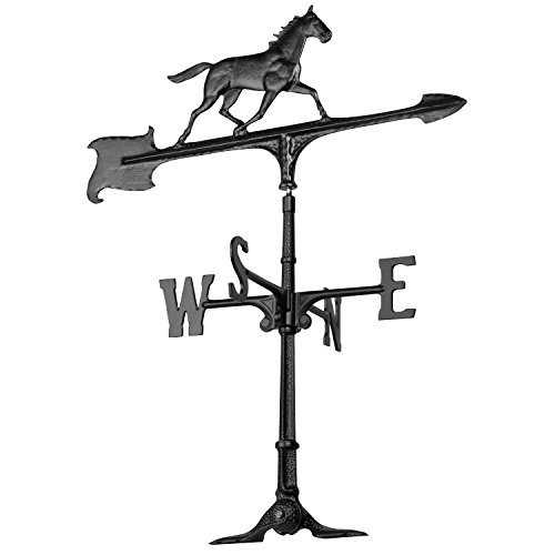 Whitehall Products Horse Accent Weathervane 30-Inch Black