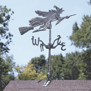 36 Flying Witch Metal Wind vane Roof Sculpture Statue