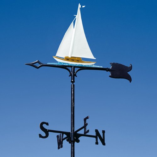 Whitehall Products Sailboat Weathervane 30-Inch Garden Color