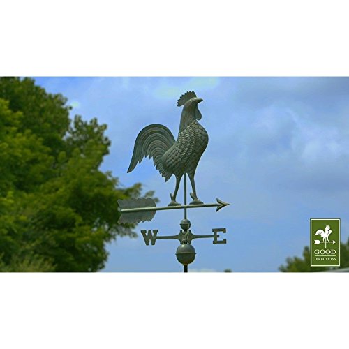 Good Directions 27&quot Rooster Weathervane Blue Verde Copper - 515v1 hj7-545mki94 G1496284