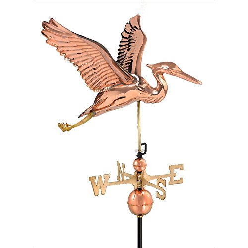 Good Directions Blue Heron Weathervane - Polished