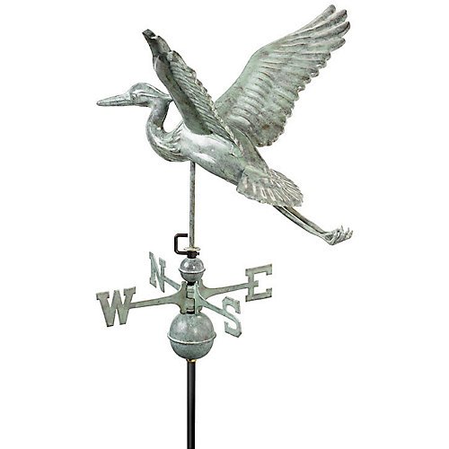 Heron Weathervane Copper