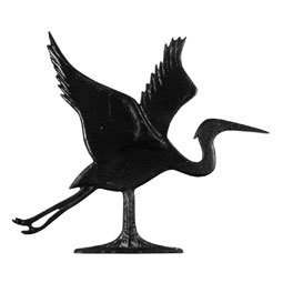 Whitehall Products Blue Heron Weathervane 30-Inch Rooftop Black