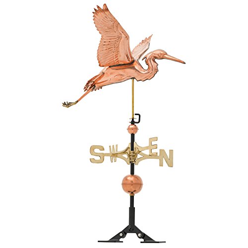 Whitehall Products Copper Heron Weathervane Polished