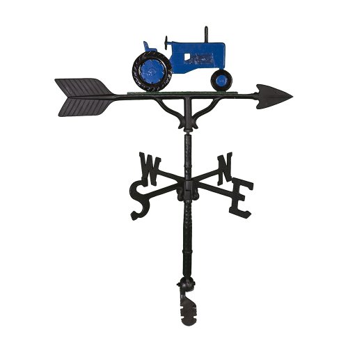 Montague Metal Products 32-inch Weathervane With Blue Tractor Ornament