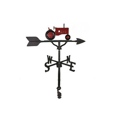 Montague Metal Products 32-inch Weathervane With Red Tractor Ornament