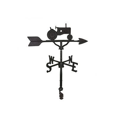 Montague Metal Products 32-inch Weathervane With Satin Black Tractor Ornament