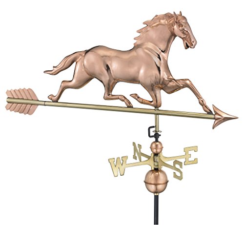 Good Directions 580pa Extra Large Racing Horse With Arrow Estate Weathervane Polished Copper