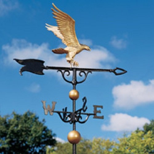 Large Full Bodied 46&quot Eagle Weathervane gold And Bronze