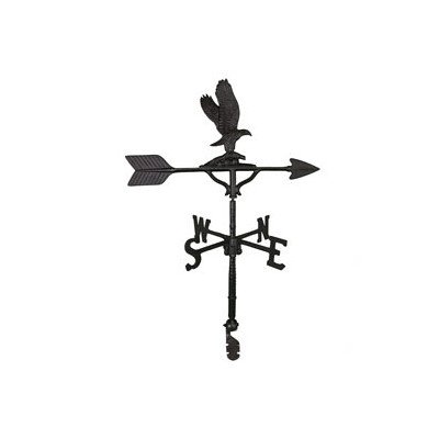 Montague Metal Products 32-inch Weathervane With Satin Black Eagle Ornament