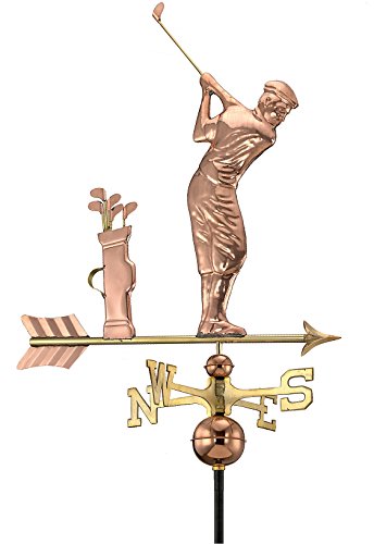 Good Directions 561P Golfer Weathervane Polished Copper