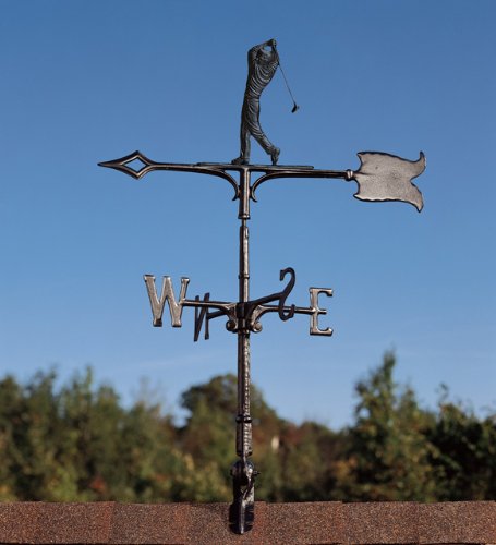 Whitehall Rooftop Black 30 Golfer Weathervane - 03022