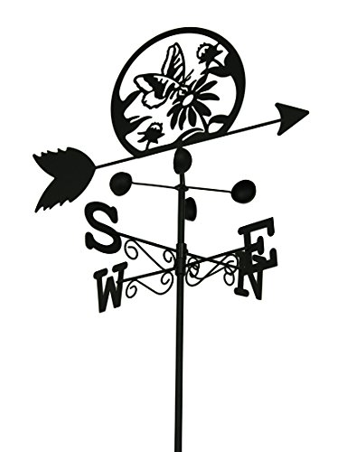 Butterfly and Flower Metal Weather Vane tf5428d