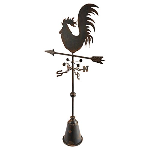 Design Toscano All Directions Rooster Metal Weathervane Statue