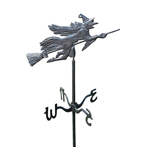 Design Toscano Windblown Wicked Witch Metal Weathervane Garden Stake