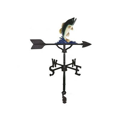 Montague Metal Products 32-inch Weathervane With Color Bass Ornament