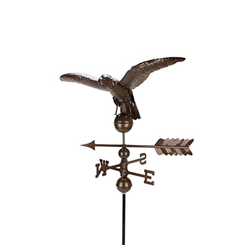 3 Polished Chocolate Brown Eagle Outdoor Weathervane