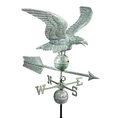 30 Smithsonian Collection Handcrafted Blue Verde Eagle Outdoor Weathervane