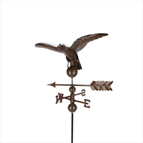 NorthLight 3 ft Polished Chocolate Brown Eagle Outdoor Weathervane
